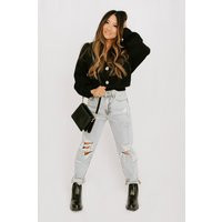 Tori High Rise Distressed Jean - Denim - 1 | THELIFESTYLEDCO