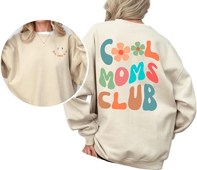 Cool Moms Club Sweatshirt, Mom Valentines Day Gift, Mom Sweatshirt, Cool Mom Sweatshirt, Mom Birt... | Amazon (US)