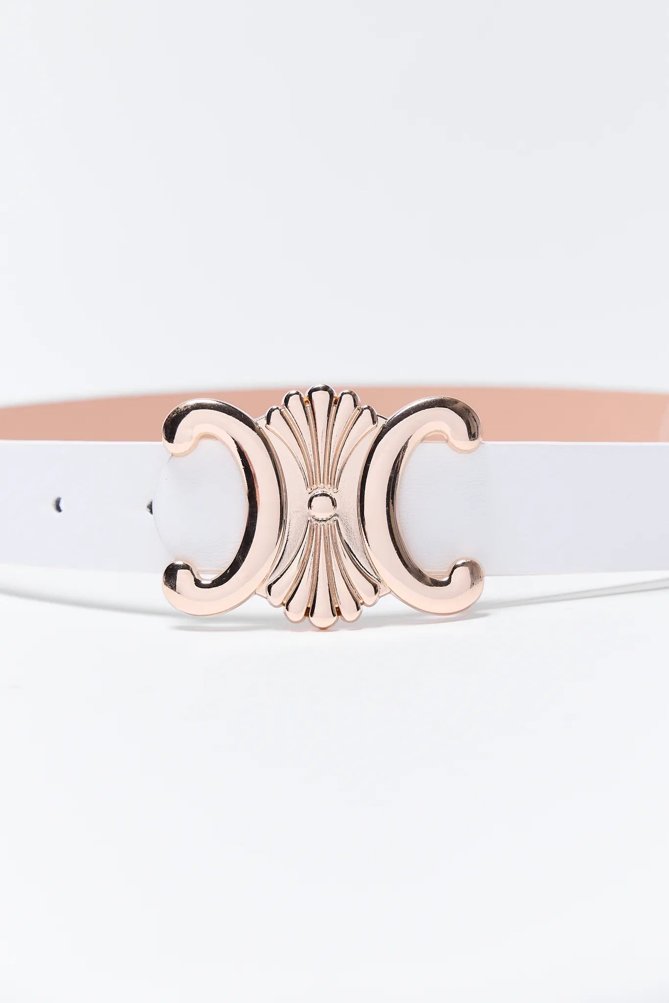 Candace White Buckle Belt | Avara