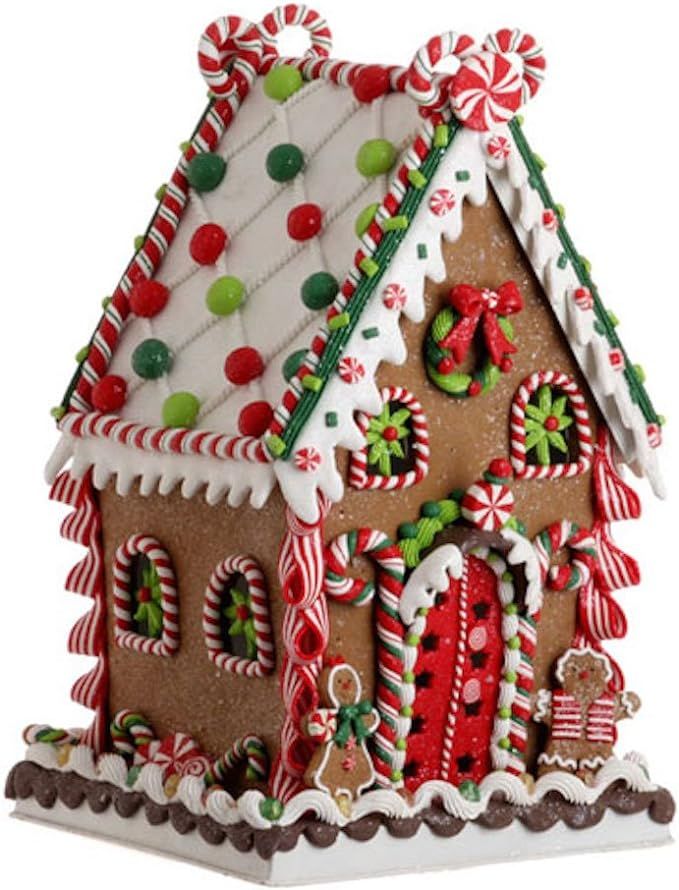 RAZ Imports - Multicolored Gingerbread House 13.5" | Amazon (US)