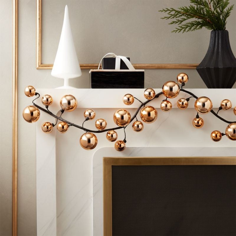Rose Gold Ball Garland + Reviews | CB2 | CB2