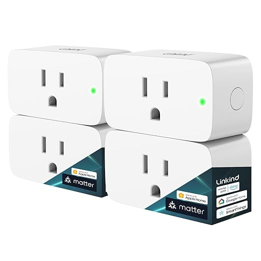 Linkind Matter Smart Plug, Work with Apple Home, Siri, Alexa, Google, SmartThings, Smart Home Sma... | Amazon (US)