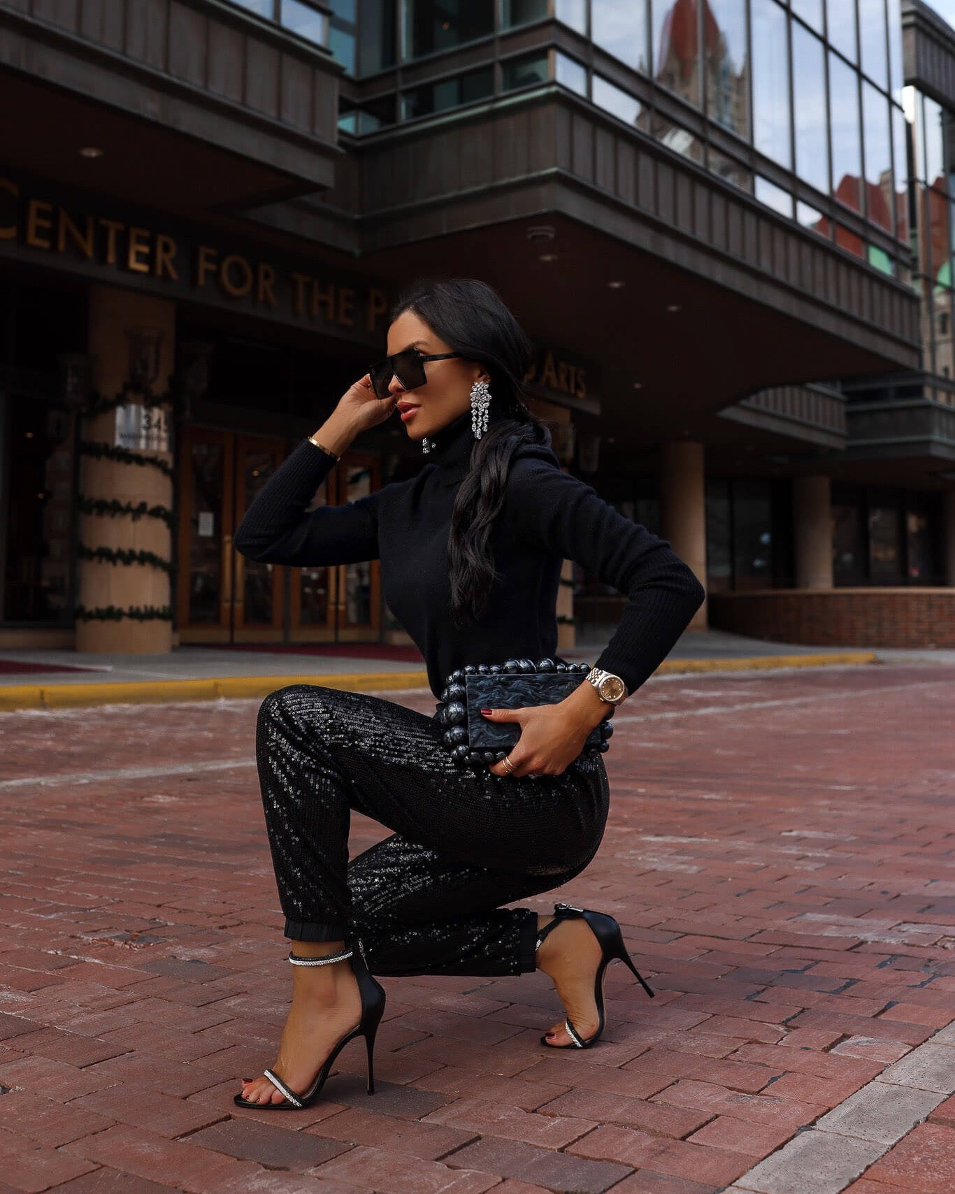 Holiday party outfit / festive thanksgiving outfit
Bloomingdale’s Sequin joggers 
Bloomingdale’s cashmere turtleneck top
Bloomingdale’s embellished heels 

#LTKFindsUnder100 #LTKSaleAlert #LTKHoliday