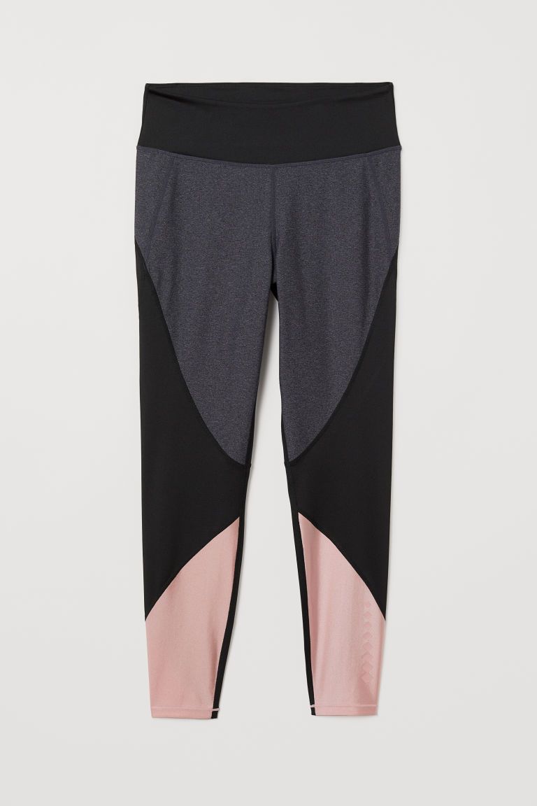 H & M - H & M+ Sports Tights - Gray | H&M (US + CA)