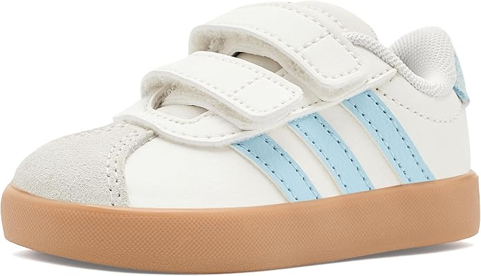 adidas Boys Vl Court 3.0 Slip On Sneakers Shoes Casual - Pink, White | Amazon (US)