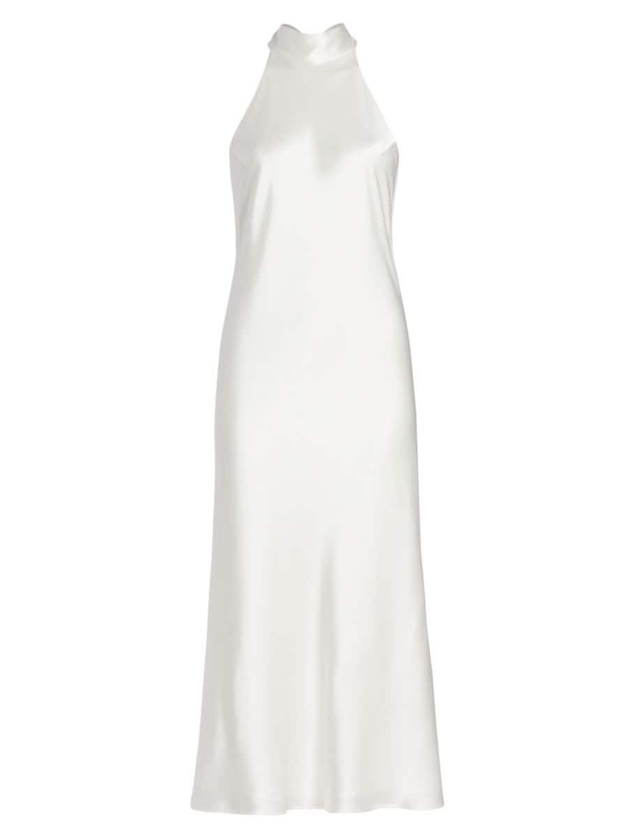 Galvan Cova Satin Sleeveless Midi-Dress | Saks Fifth Avenue
