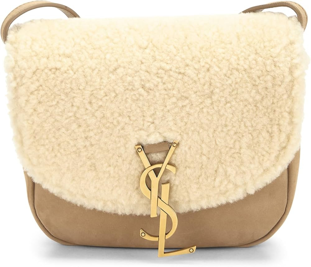 Amazon.com: Yves Saint Laurent, Pre-Loved Beige Shearling Kaia Crossbody Small, Beige : Luxury St... | Amazon (US)