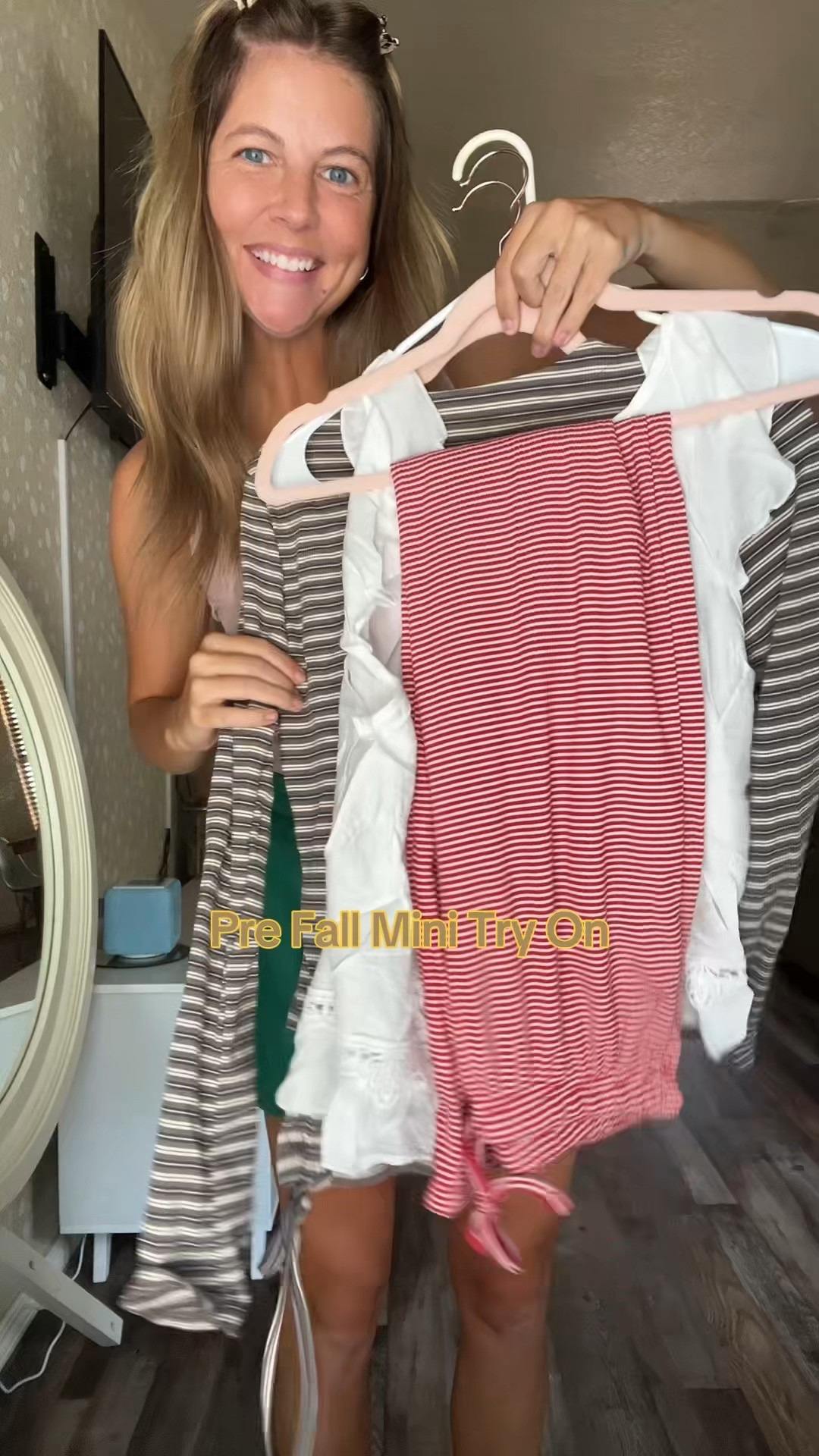 Stripes for fall!! 

This brown set is truly adorable, I love that I could wear the top buttoned or with a cami under. 

Striped pants are going to be so versatile this cooler season! 

#stripes #matchingset #amazon

#LTKgrwm #LTKootd