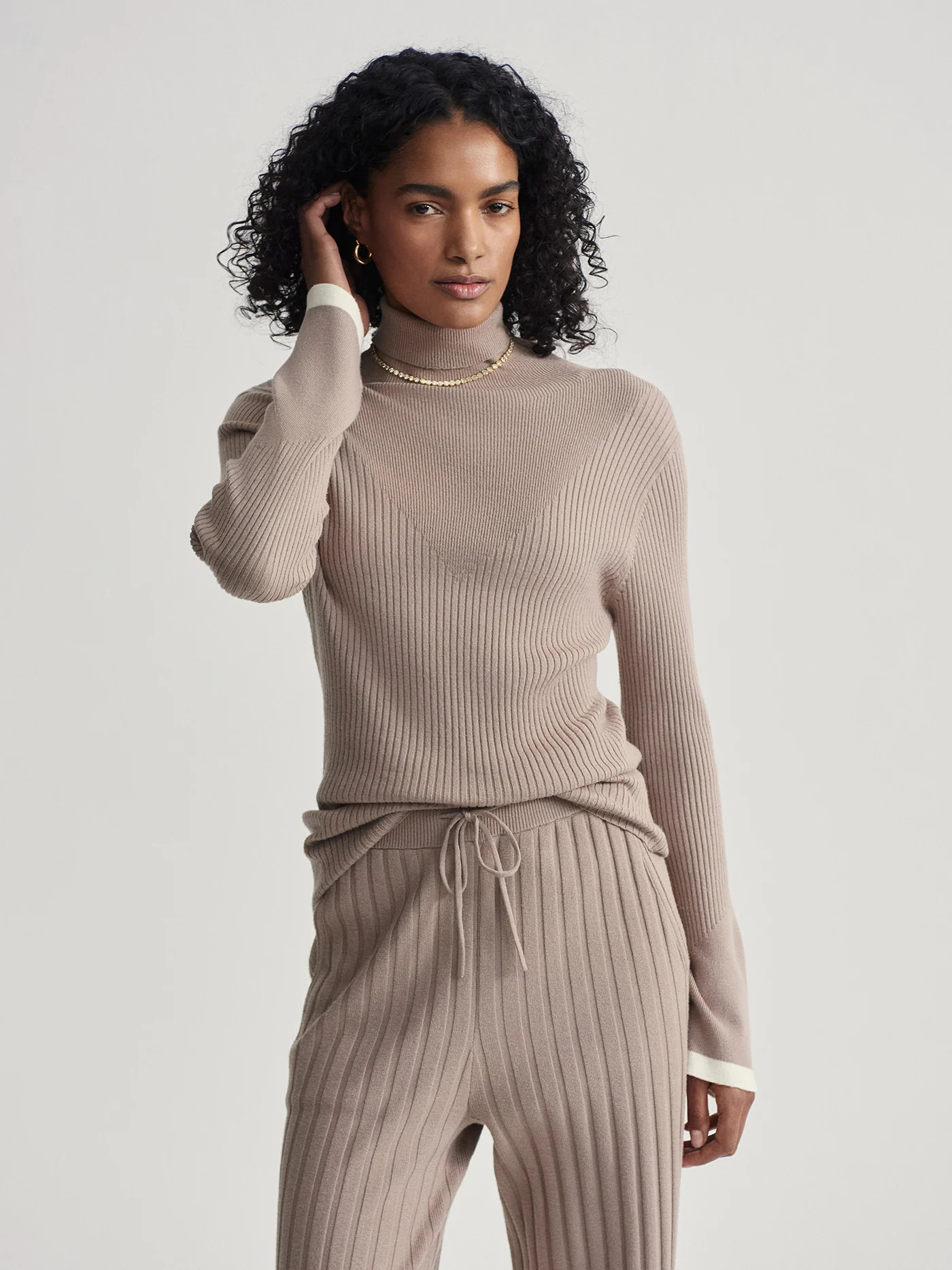 Ravena Rib Knit High Neck Top | Varley US | Varley US