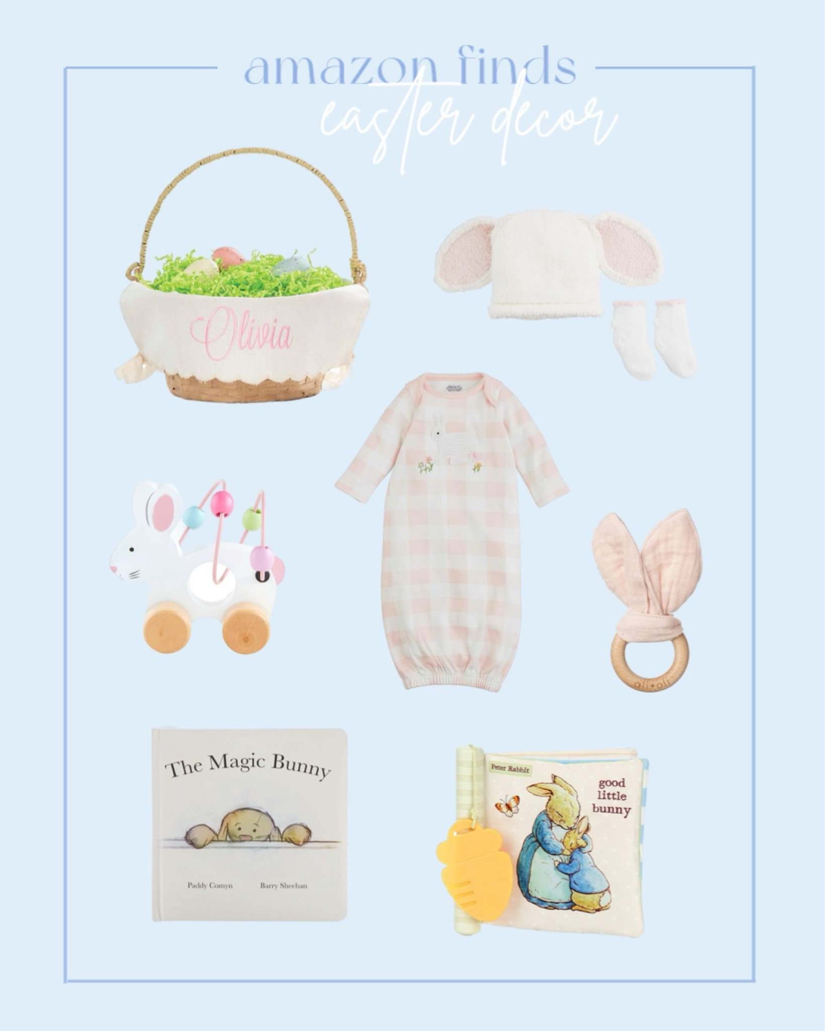 Baby Easter Basket 🎀🩷 

Easter Gifts | Easter Basket | Grand Millennial Style | Grand Millenial | Preppy Style Classic Style | 

#LTKSeasonal #LTKbaby #LTKSpringSale