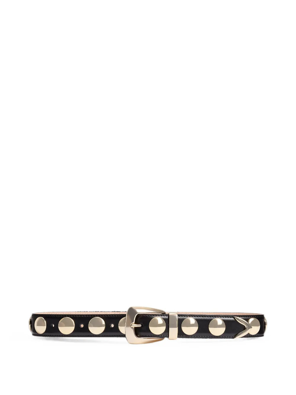 KHAITE stud-embellished belt - Black | Farfetch Global