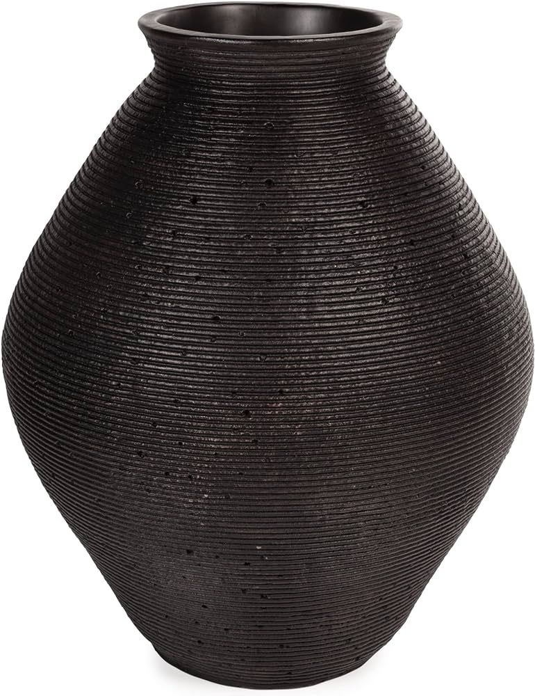 Signature Design by Ashley Hannela 17" Modern Distressed Polyresin Vase, Antique Brown | Amazon (US)
