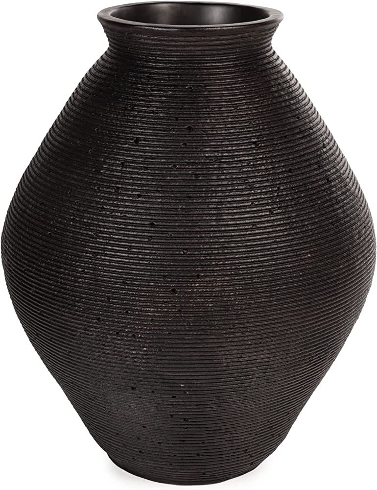 Signature Design by Ashley Hannela 17" Modern Distressed Polyresin Vase, Antique Brown | Amazon (US)