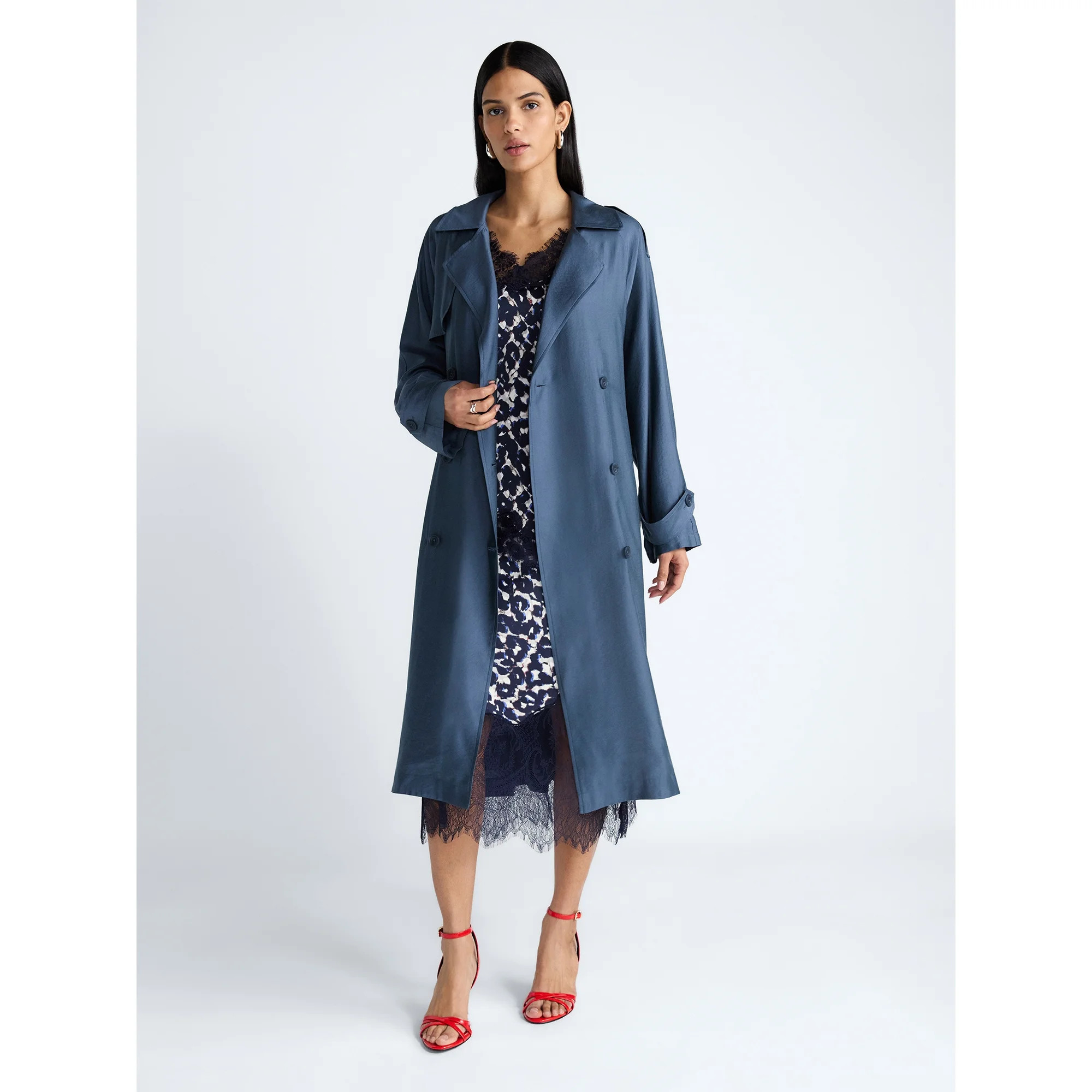 Devil Wears Prada Scoop Collection Women’s and Women's Plus Trench Coat, Sizes XS-4X | Walmart (US)