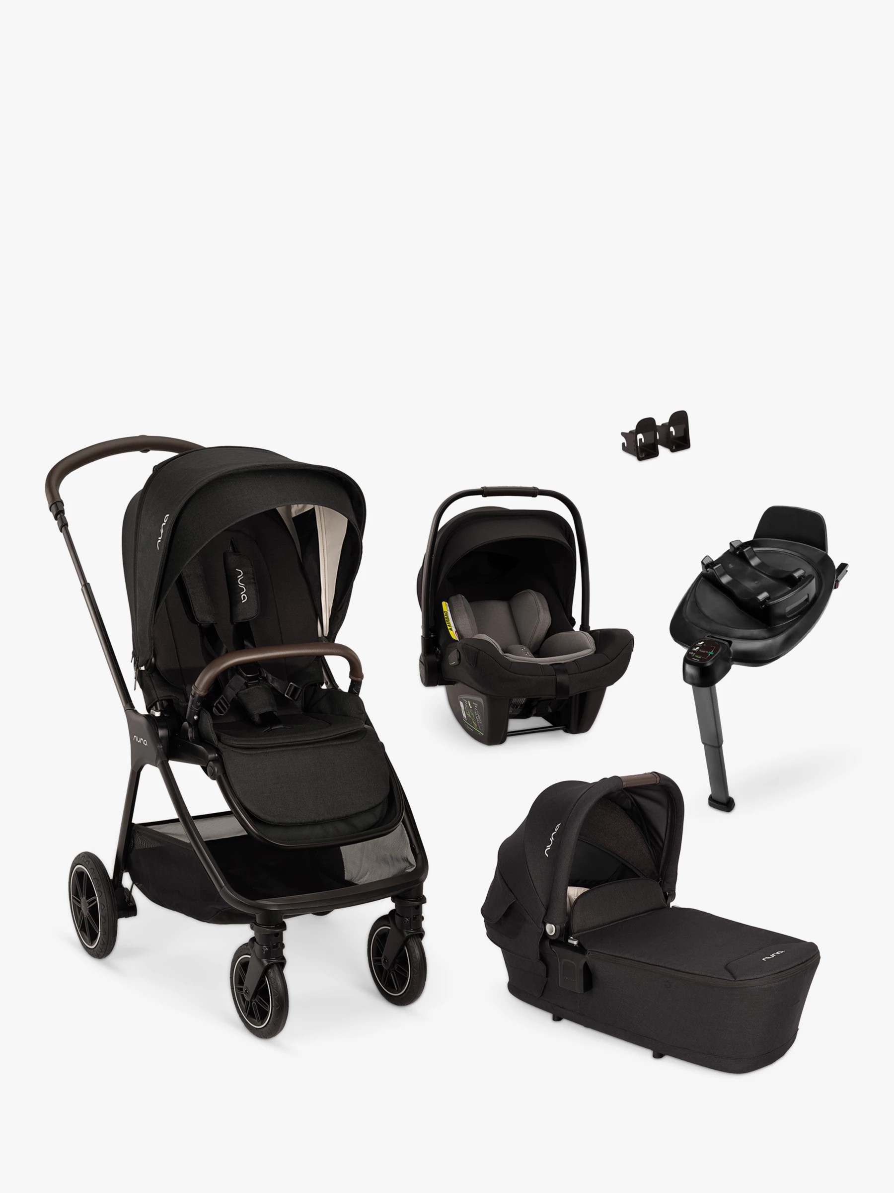 Nuna Triv NEXT Generation Pushchair, LYTL Carrycot & Pipa NEXT Car Seat with Base Bundle | John Lewis (UK)