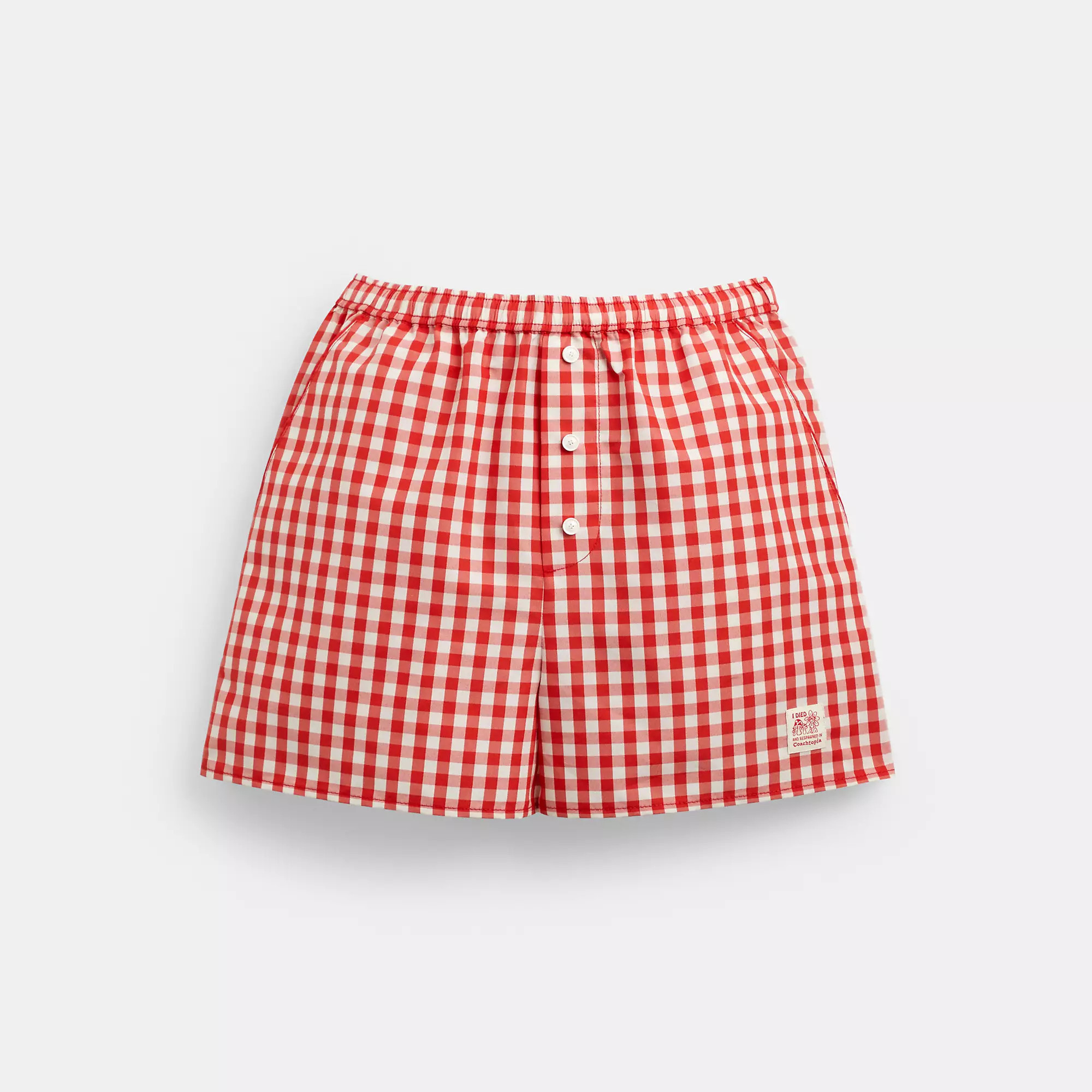 Coachtopia Loop Gingham Boxer Shorts | Coach (US)
