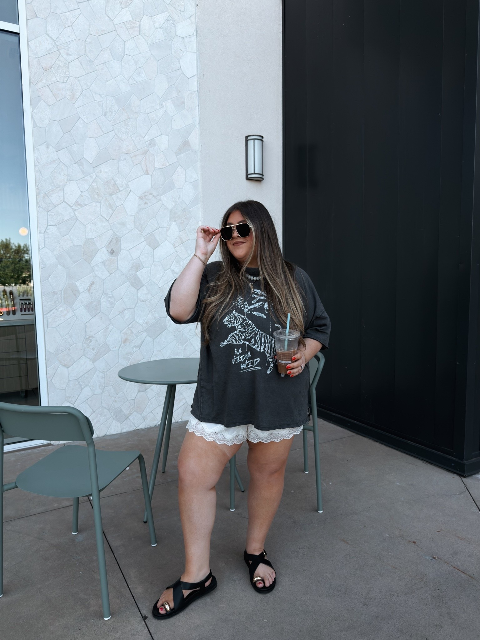 wearing xxl in tee & xl in shorts!! & tee is on sale for $20!

#LTKMidsize #LTKootd