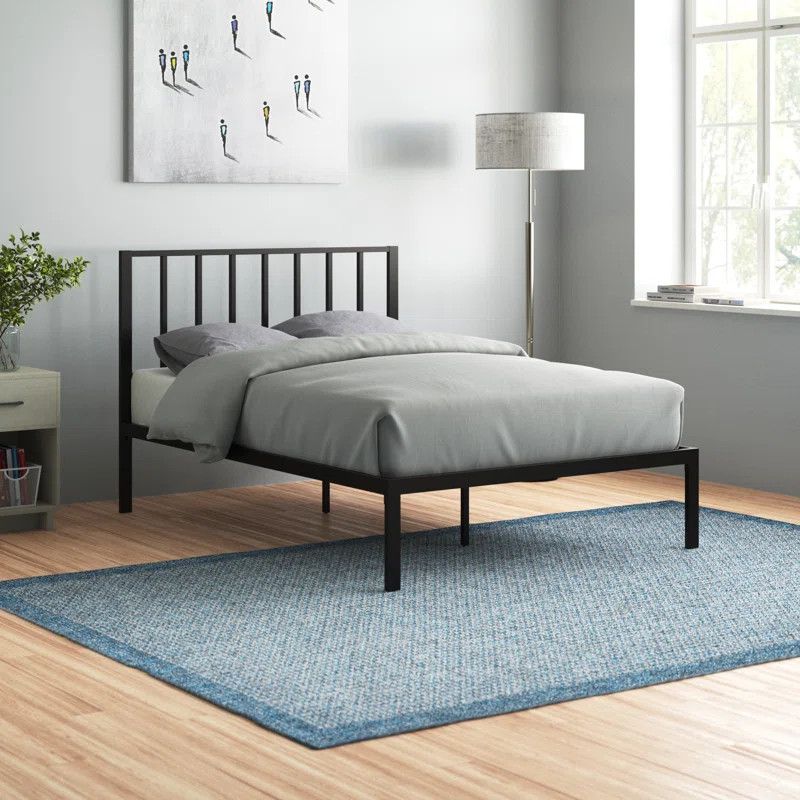 Aurigae Metal Bed with Vertical Bar Headboard | Wayfair North America