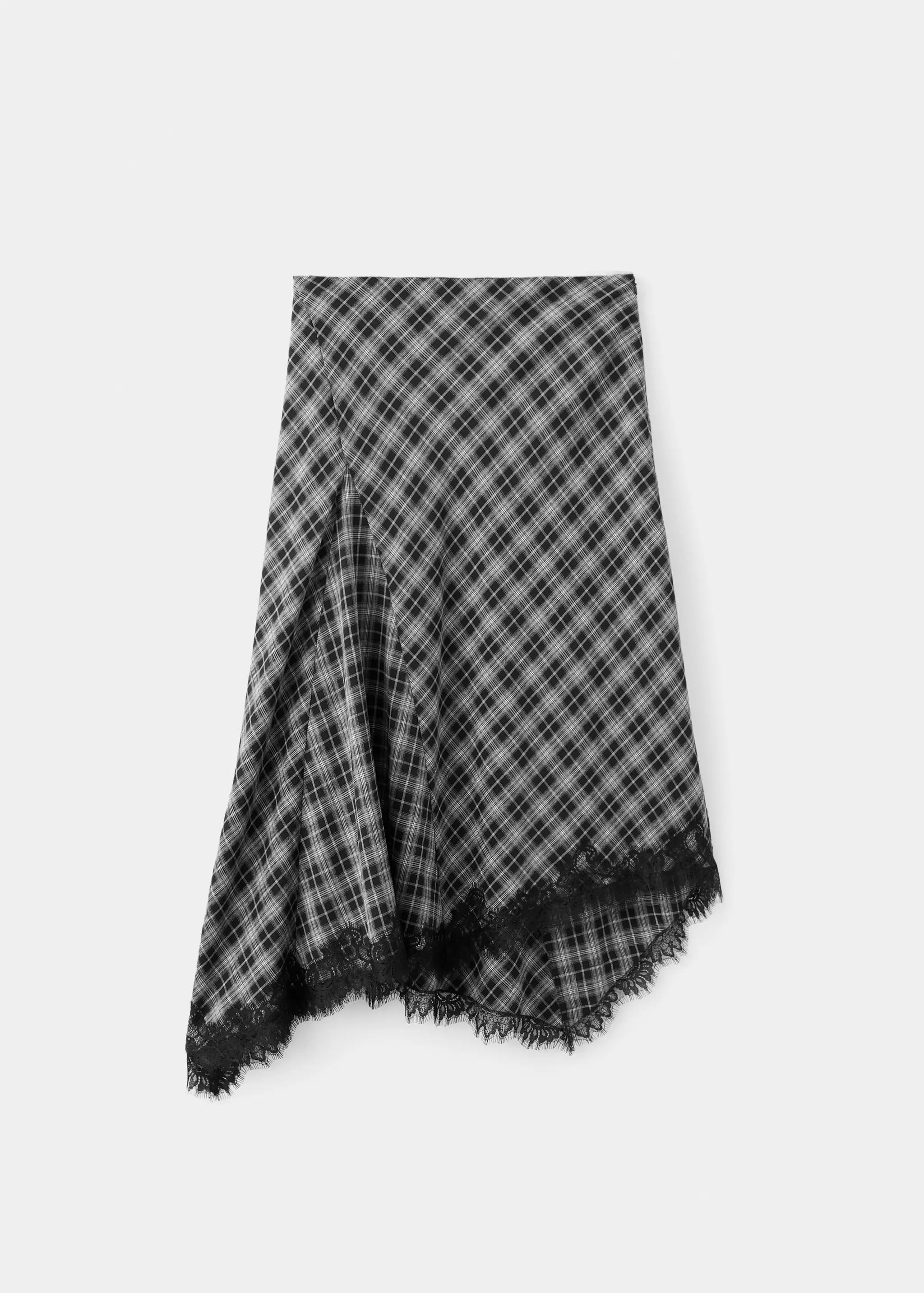 Fluid midi checked skirt | Mango (US/MX/AU)