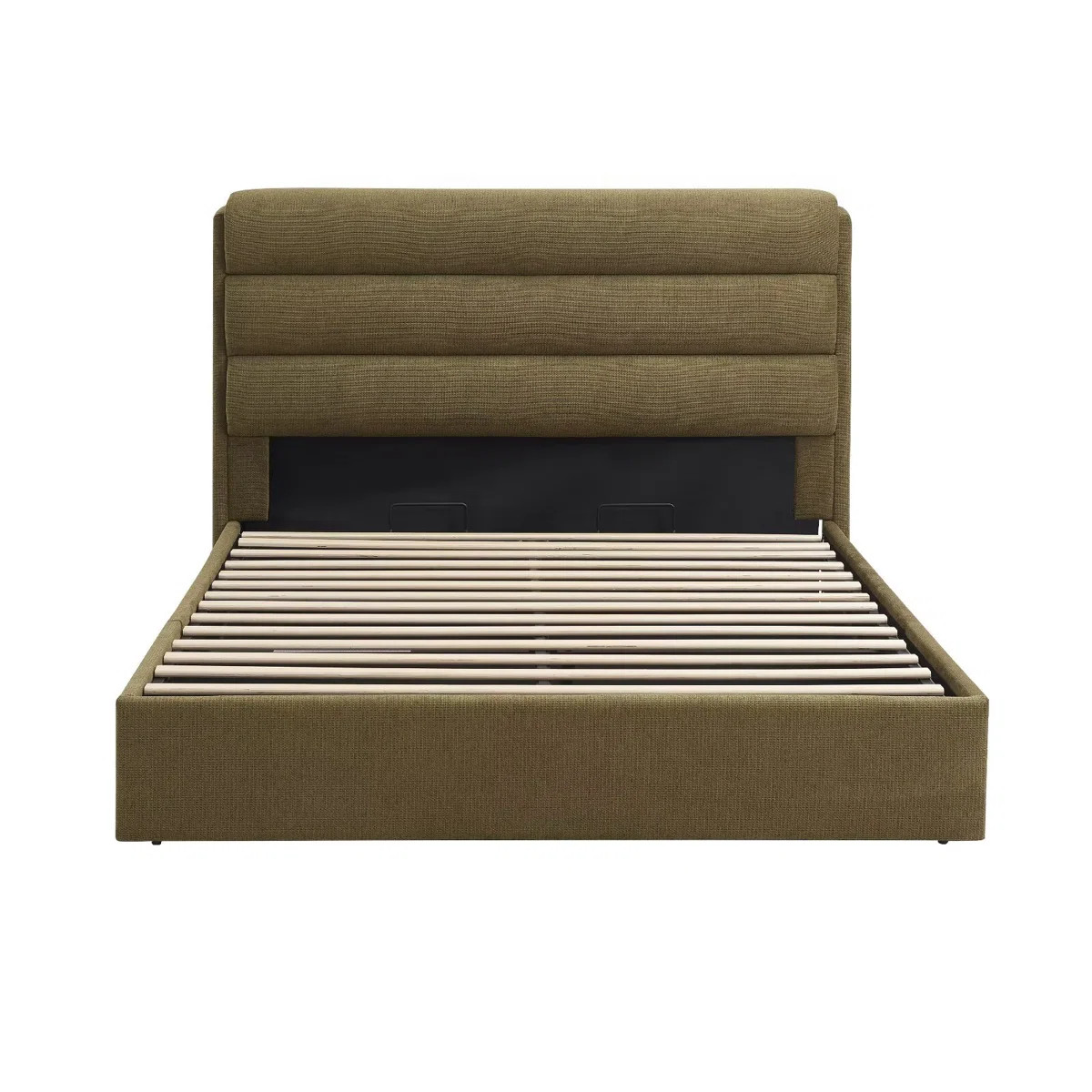 Gas-Lift Storage Bed With Soft Upholstery And Spacious Under-Bed Storage | Wayfair North America