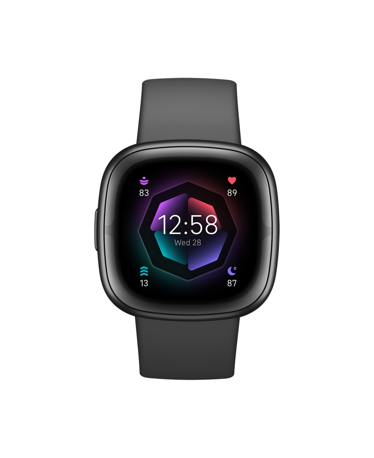 Fitbit Sense 2 Shadow Gray Graphite Smartwatch, 39mm - Black | Macy's