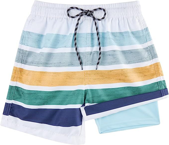 Belovecol Boys Swim Trunks with Compression Liner Anti-Chafe Swim Shorts Quick Dry UPF 50+ Bathin... | Amazon (US)