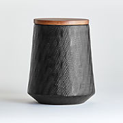 Ethan Large Black Canister + Reviews | Crate & Barrel | Crate & Barrel