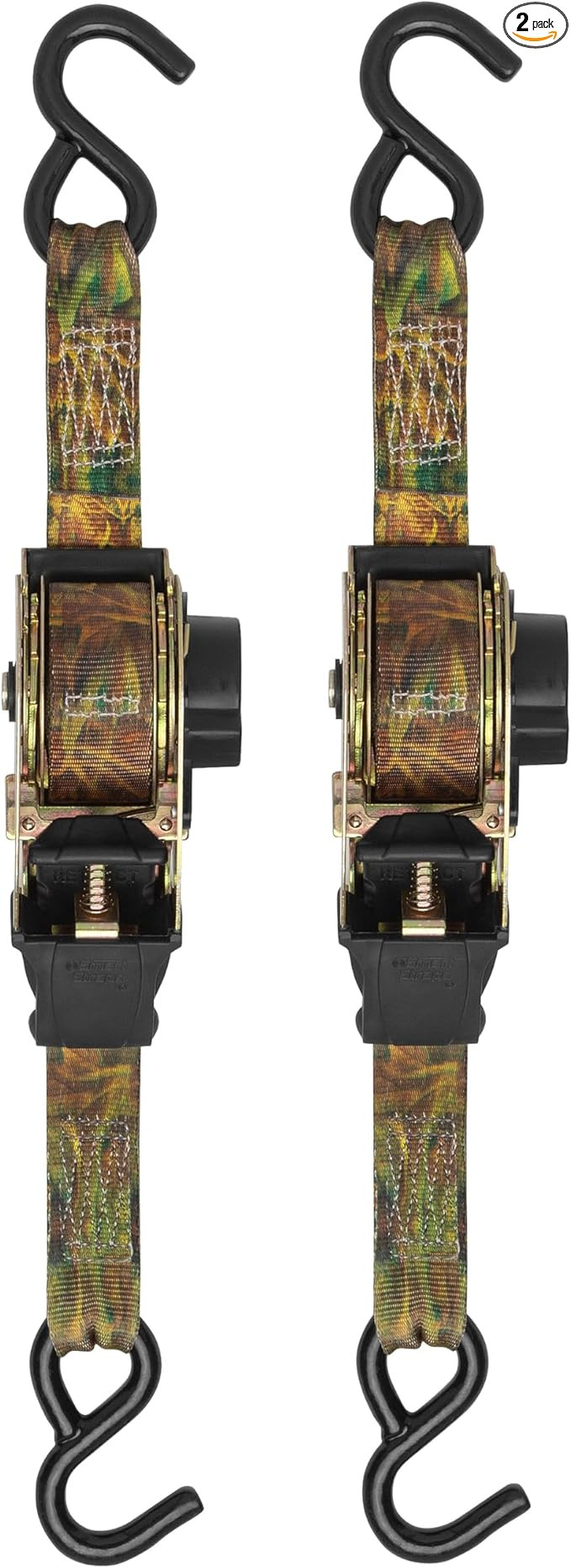 SMARTSTRAPS 10’ Retractable Ratchet Straps, 2 Pack — Heavy Duty Camo Ratchet Straps, 3,000lb ... | Amazon (US)