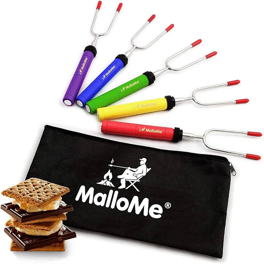 MalloMe Marshmallow Roasting Sticks Smores Kit - Marshmallows Smores Sticks for Fire Pit Long - C... | Amazon (US)