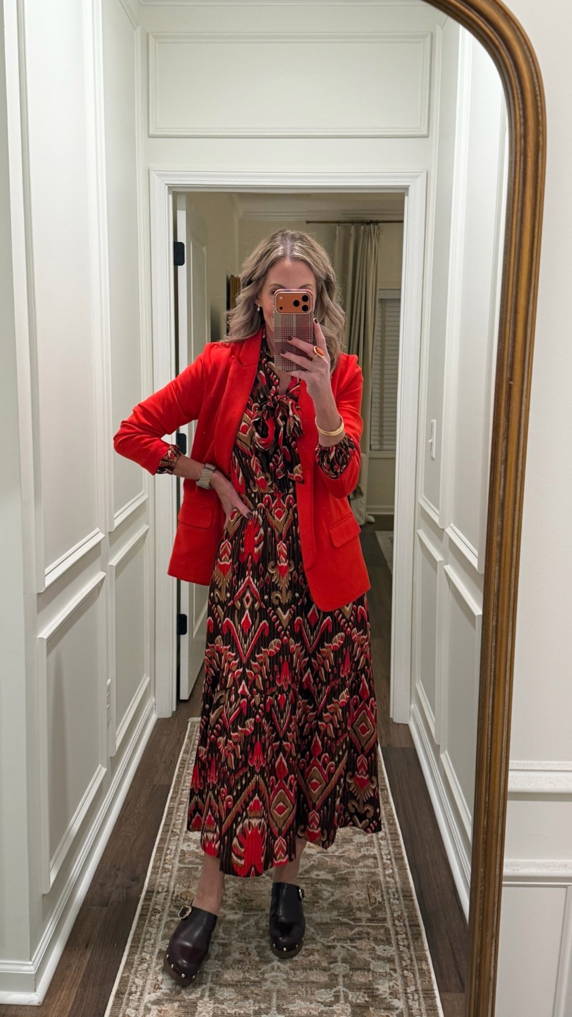 Today’s outfit of the day is this beautiful dress from Scenario under $30. I am wearing the size extra small shoes are Scenario, and I will link up something for this blazer.