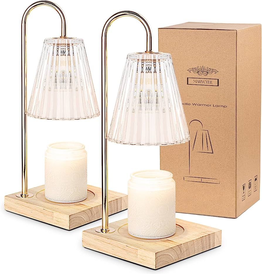 Amazon.com: Marycele [Set of 2] Candle Warmer Lamp, Electric Candle Lamp Warmer with Timer, Aesth... | Amazon (US)