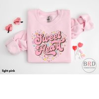 Valentines Day Sweatshirt, Sweetheart Sweatshirt For Day, Cute Sweater, February 14Th Heart | Etsy (US)