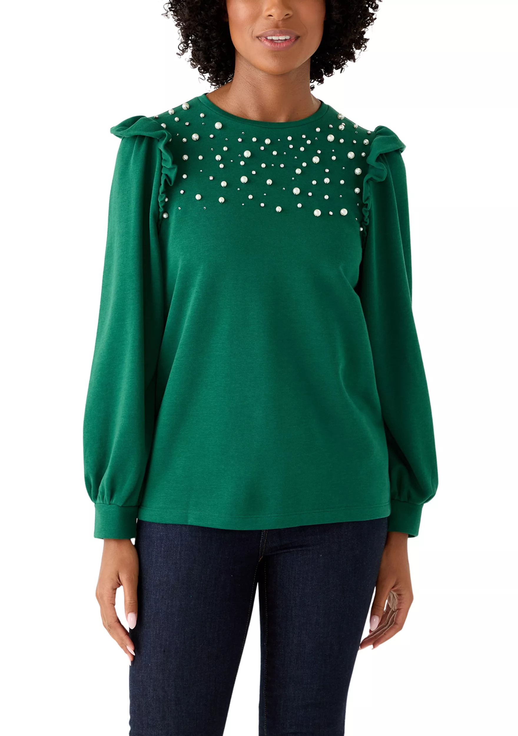 Women's Ruffle Embellished Top | Belk