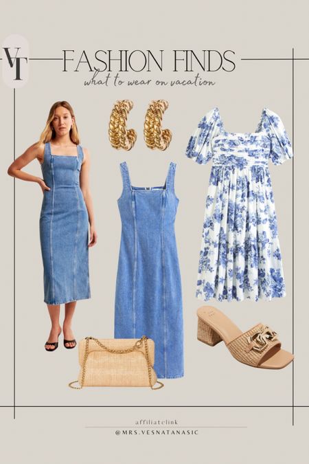Love these pretty blue dresses! They are perfect for vacation as they are easy to pack and you don’t have to think about a full outfit. 

Dress, vacation outfit, sandals, bag, Chloé bag, earrings, gift idea for her, gift guide for her, sandals, summer dress, date night, maternity, work outfit, spring, Easter outfit, Easter dress, 

#LTKwedding #LTKSpringSale #LTKshoecrush