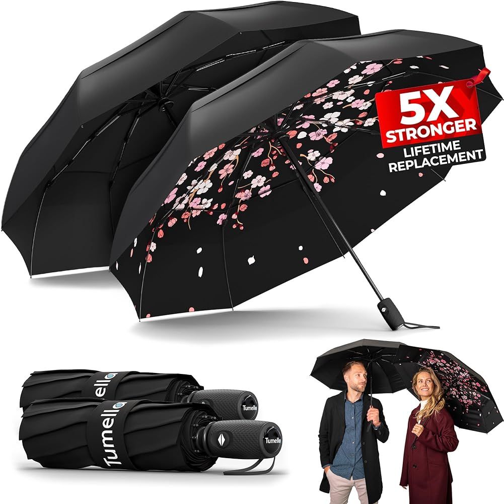 Strongest Windproof Travel Umbrella (Compact, Superior & Beautiful), Small Strong but Light Porta... | Amazon (US)
