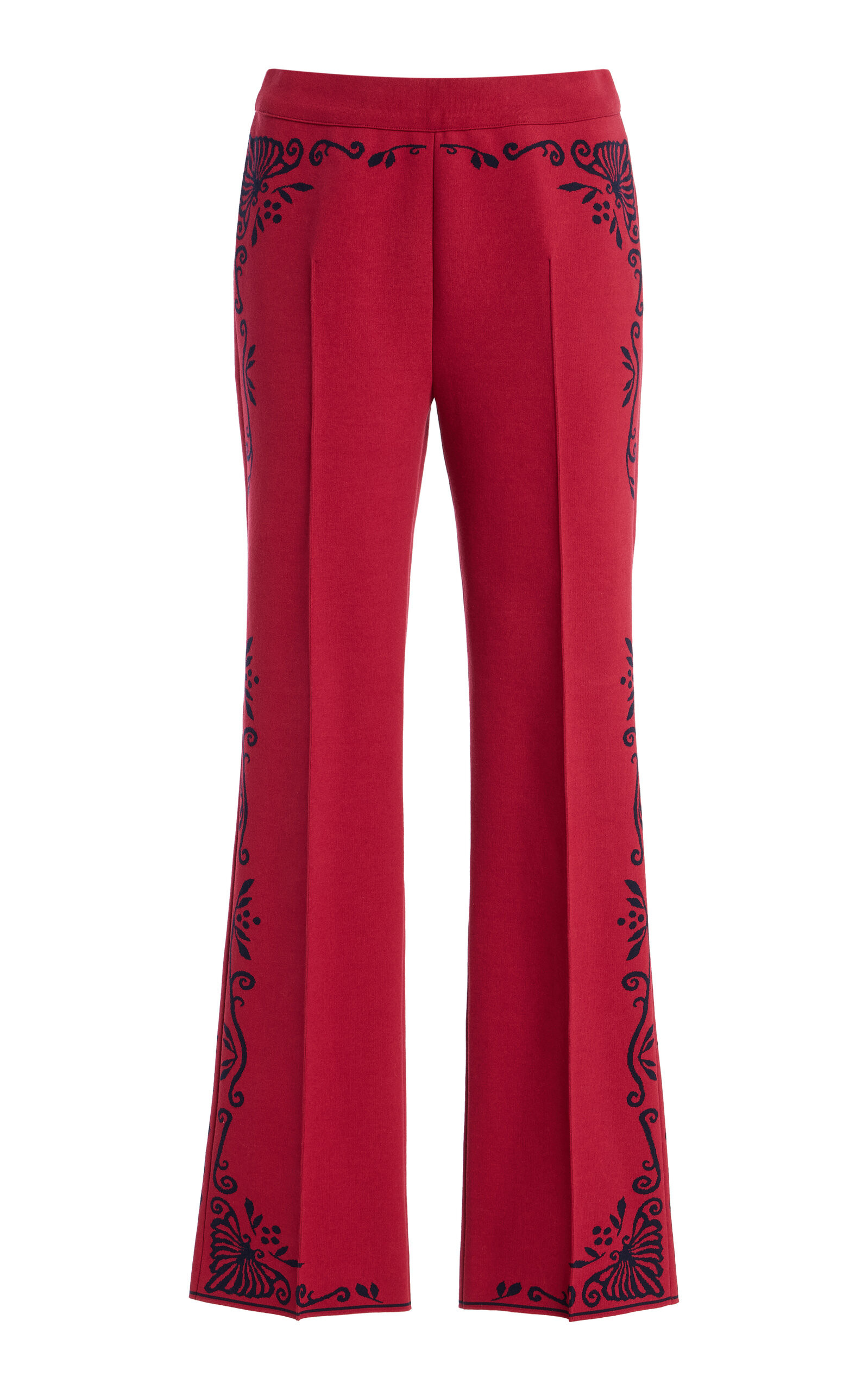 Scroll Cotton-Blend Cropped Flared Pants | Moda Operandi (Global)