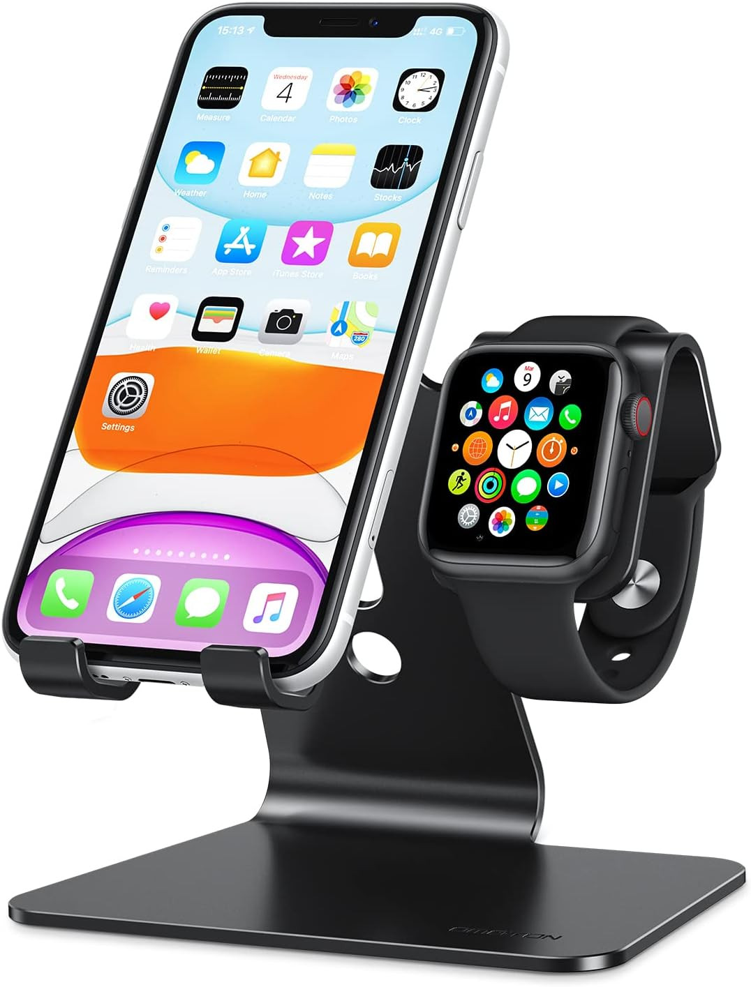 OMOTON Stand for Apple Watch - 2 in 1 Universal Desktop Stand Holder for iPhone 14 13 12 11 All S... | Amazon (US)