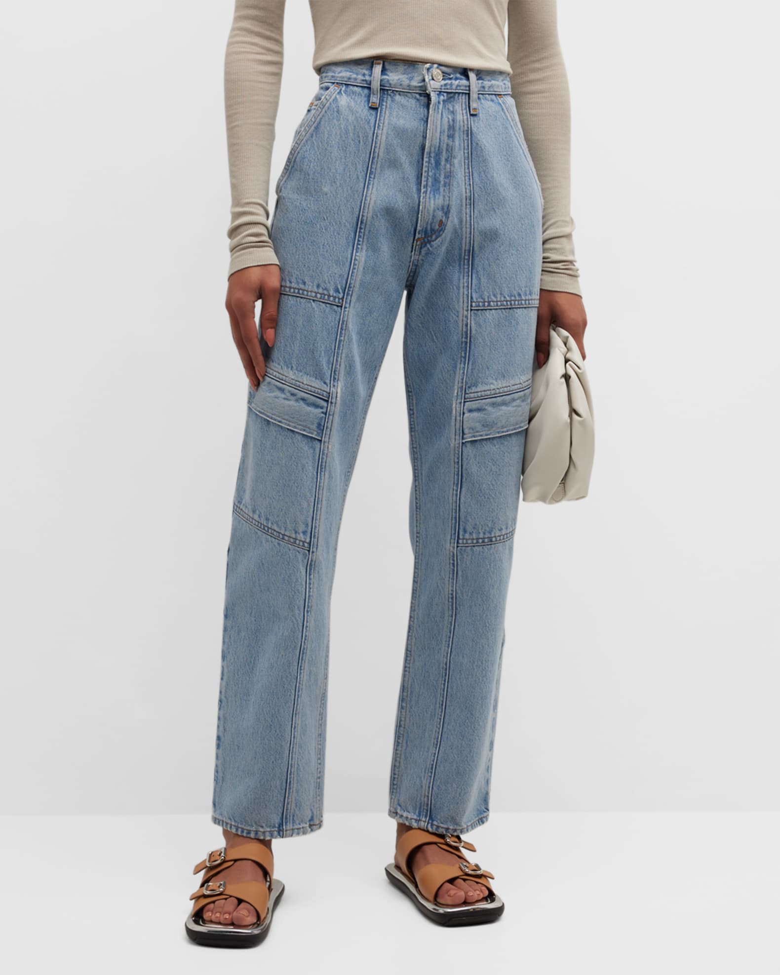 Cooper Relaxed Straight Cargo Jeans | Neiman Marcus