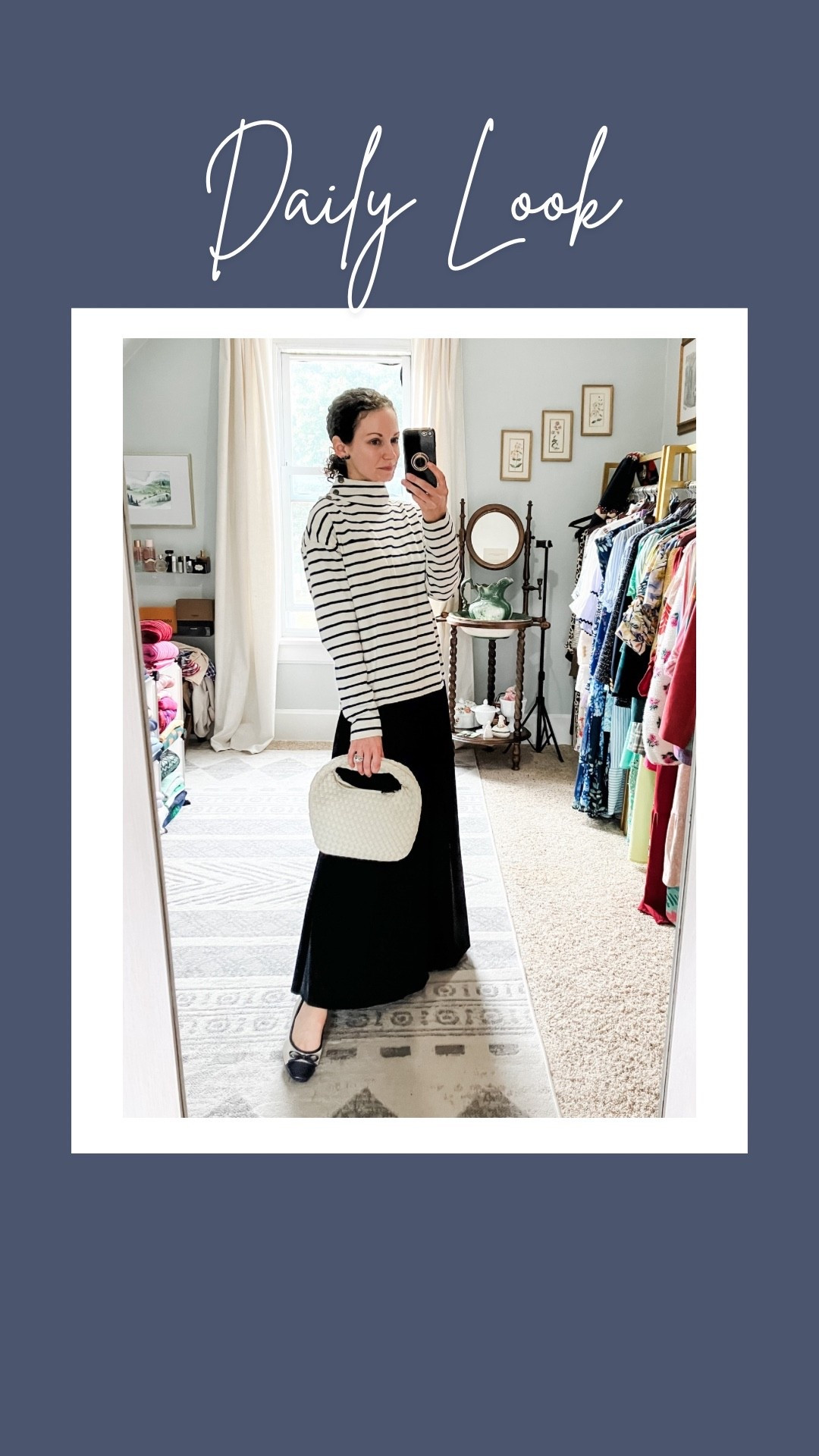 Preppy outfit for fall!
Petite outfit. Modest outfit. Classic outfit. Stripe outfit. Navy and white  

#LTKFindsUnder50 #LTKOver40 #LTKPetite
