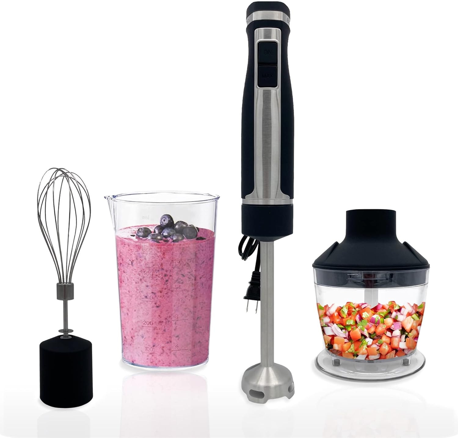 Blendtec Immersion Blender - Handheld Stick Blender, Whisk, and Food Processor - Includes 3 Attac... | Amazon (US)