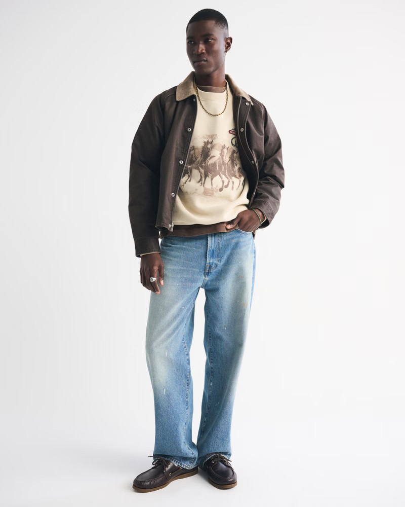 Western Graphic Crew Sweatshirt | Abercrombie & Fitch (US)