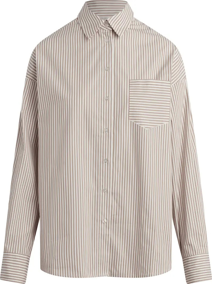 The Beau Stripe Cotton Poplin Button-Up Shirt | Nordstrom