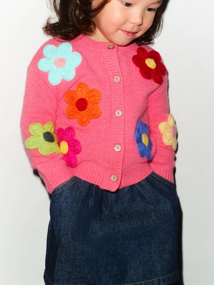 Pink 3D Flower Cardigan (3mths-7yrs) | Next US