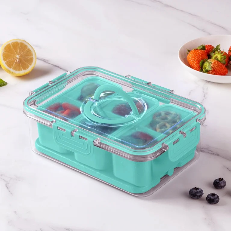 Cook with Color 3-Compartment Mini Snack Box with Removable Ice Pack, Portable Food Storage Conta... | Walmart (US)