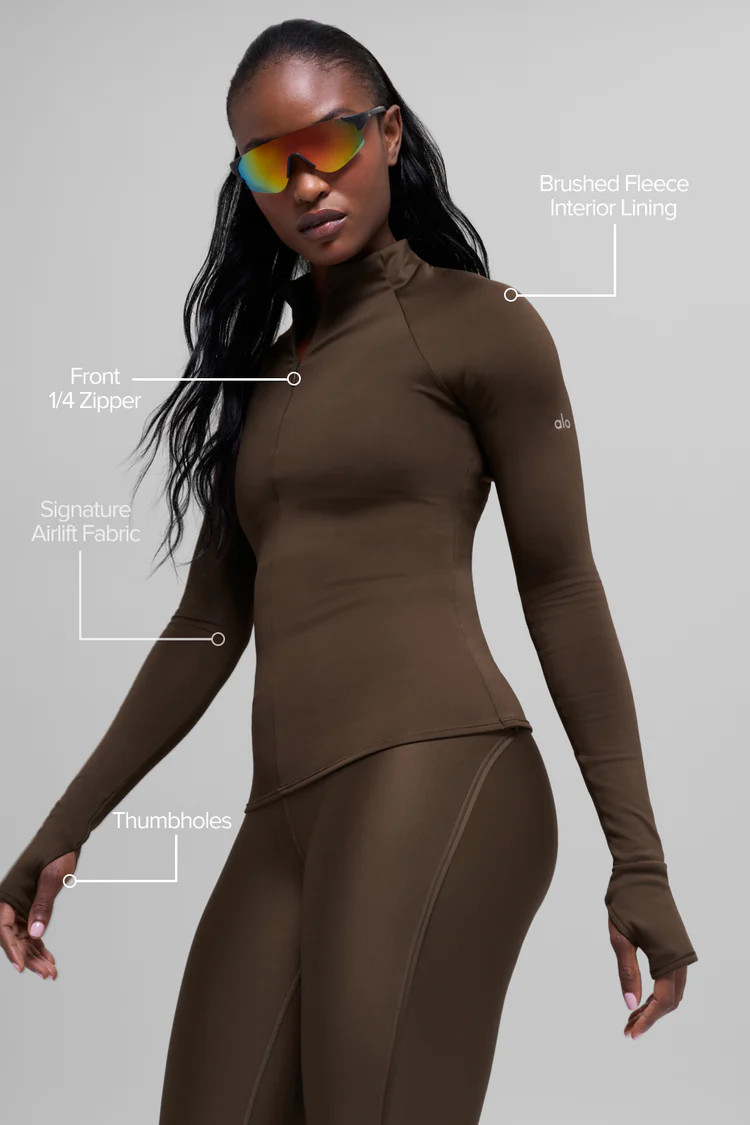 Airlift Winter Warm 1/4 Zip Long Sleeve | Alo Yoga (US)