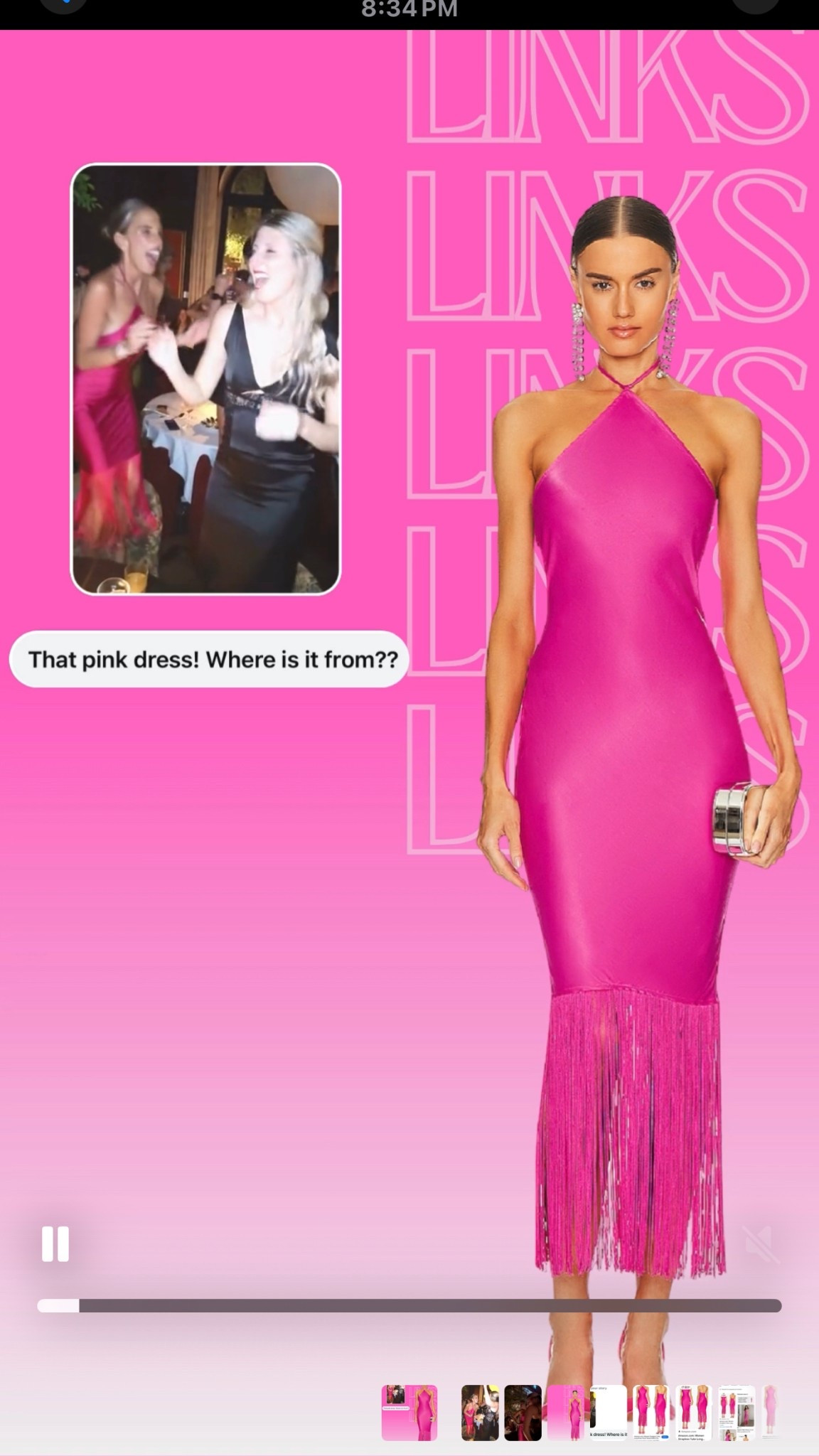 The Barbie pink dress of my dreams. The fringe? The halter neck? Fully obsessed. And it’s on 

#LTKParties #LTKStyleTip #LTKSaleAlert