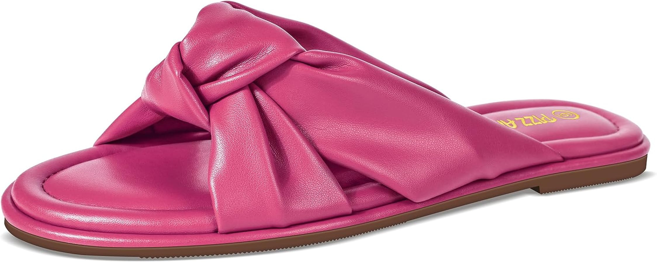 PIZZ ANNU Women's Camila Knotted Slide Sandals with Memory Foam, Comfortable Leather Slip-On Dres... | Amazon (US)