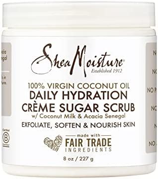 Shea Moisture Skin Care, Daily Hydration Crème Sugar Scrub with Virgin Coconut Oil, Coconut Milk & A | Amazon (US)