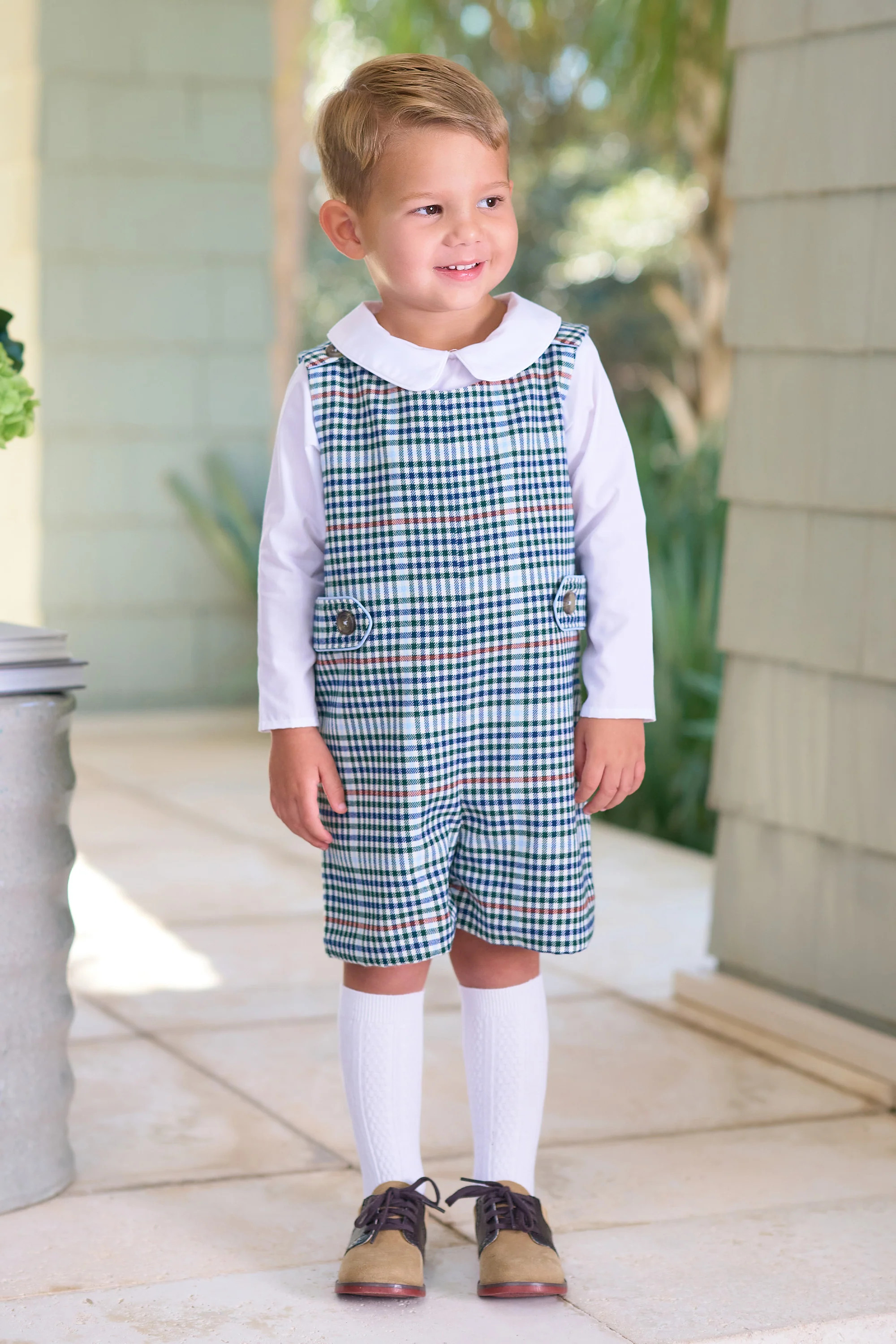 Jack Keene Jon Jon - Highgate Houndstooth with Beale Street Blue Lining & Tortoise Buttons | The Beaufort Bonnet Company