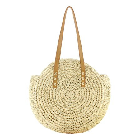 New Retro Mori Round Straw Bag Woman Summer Bag Beach Bag Leisure Shoulder Bag | Walmart (US)